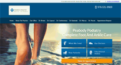 Desktop Screenshot of peabodypodiatry.com
