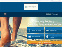 Tablet Screenshot of peabodypodiatry.com